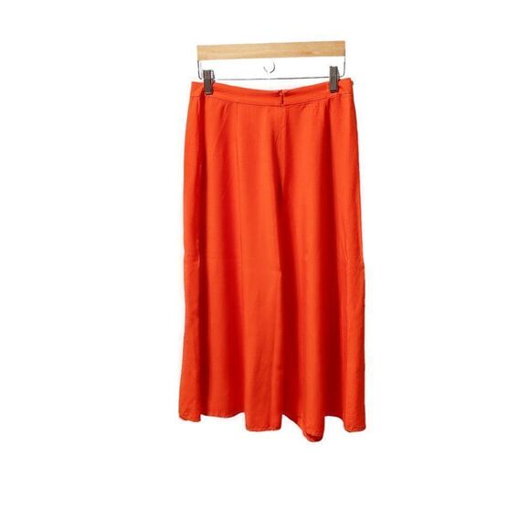 BB Dakota Women's High Waist Semi Sheer Midi-Skirt Bright Orange - Picture 3 of 3